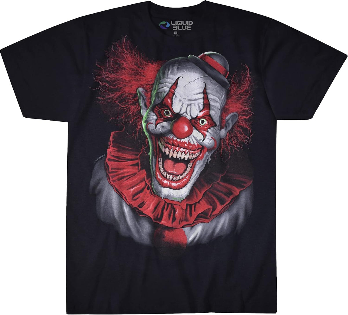 Liquid Blue Plus Size Fantasy Scary Clown Short Sleeve Apparel | US Best Seller
