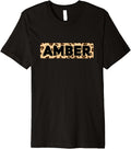 Funny Amber Leopard Print Personalized Name Amber Premium Apparel Viral TikTok Find Hot Right Now