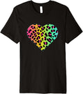 Heart Rainbow Cheetah Leopard Print Graphic Premium Apparel Comfort Fit Fan Favorite