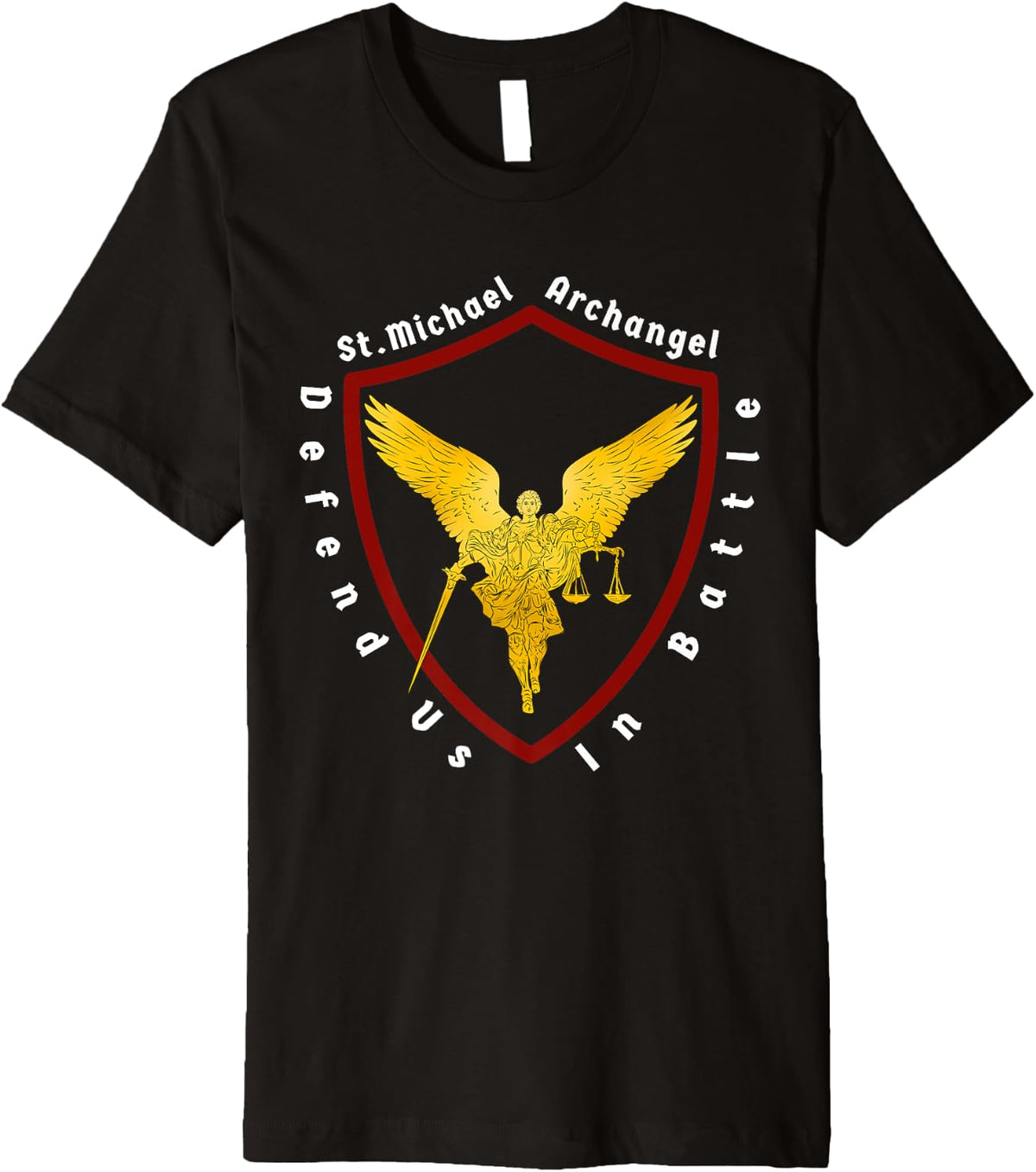 Defend us in battle Saint Michael the archangel Premium Apparel | Viral Streetwear Style