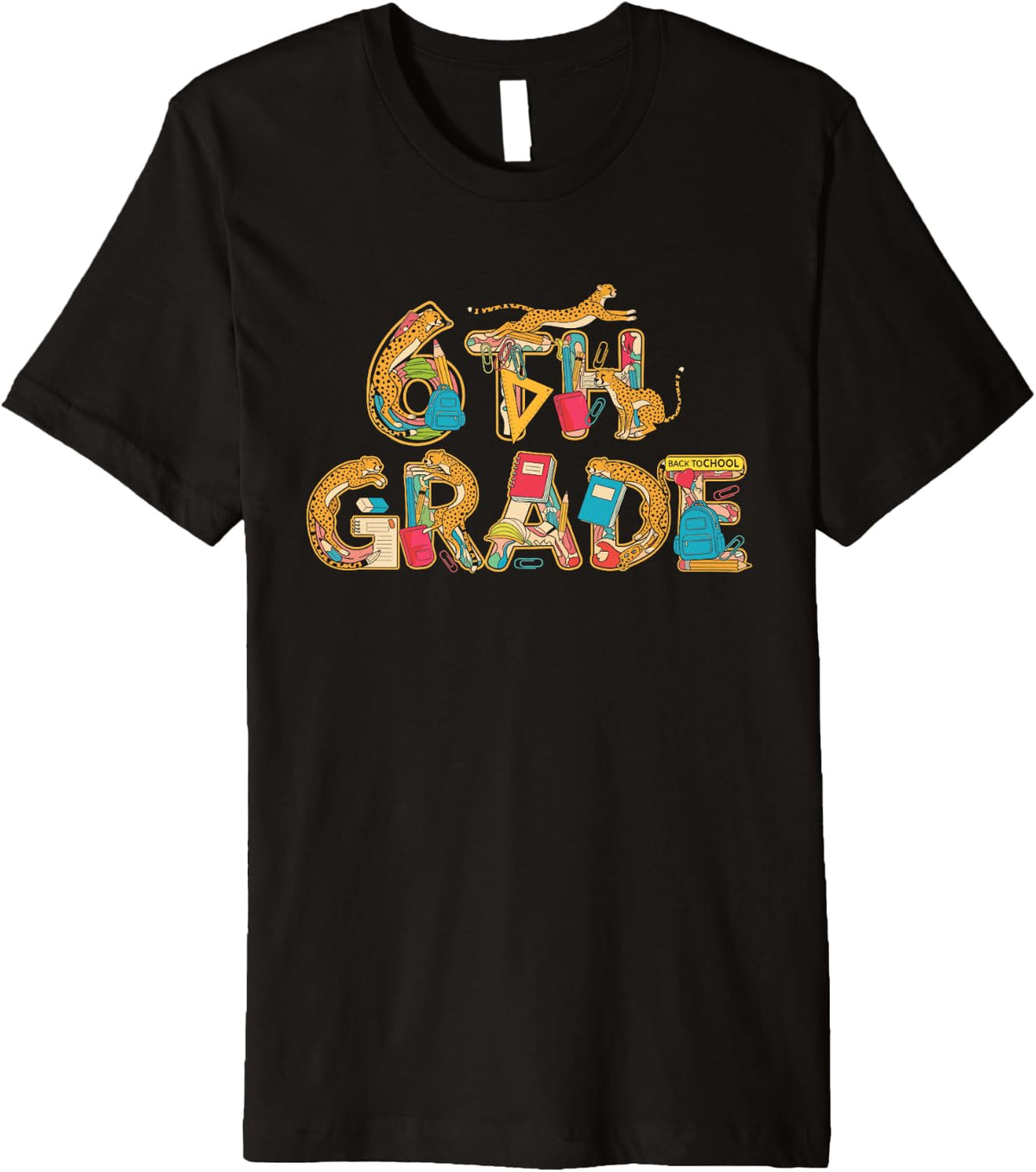 Funny Leopard Sixth Grade Back to School Kids Boys Girls Premium Apparel Streetwear Style Hot Right Now
