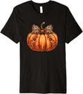 Halloween Coquette Pumpkin with Cheetah Spots Print Bow Cute Premium Apparel Comfort Fit Gift Ready