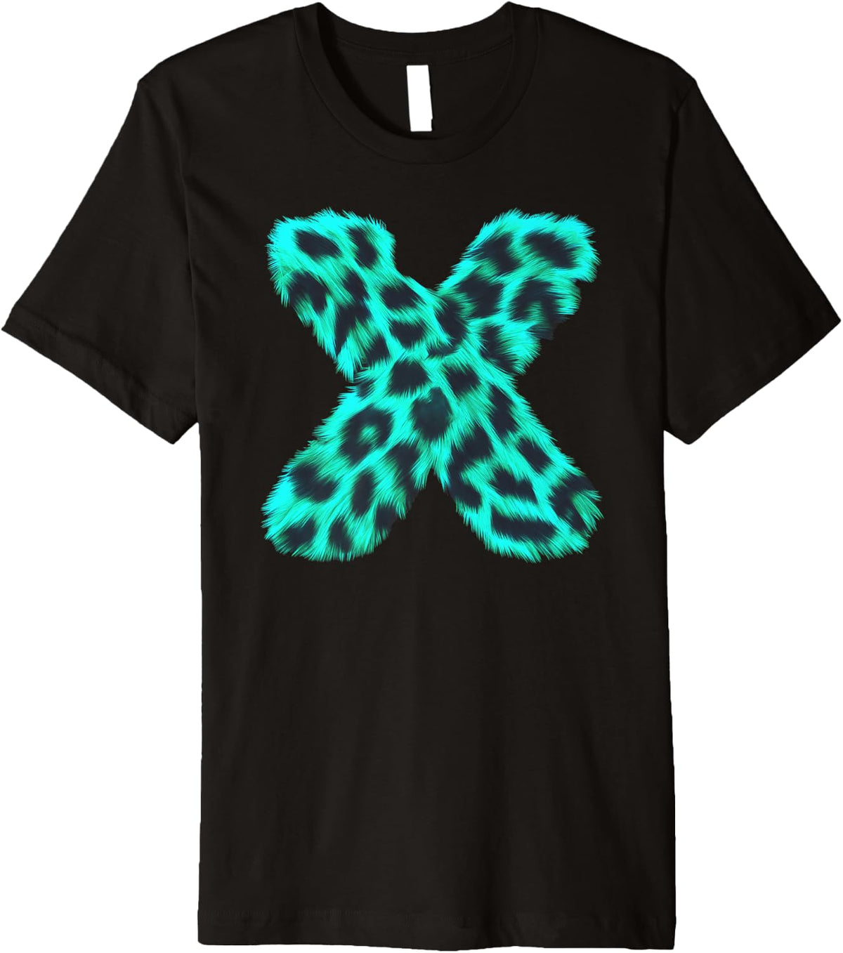 Letter X Cheetah Leopard Print Blue Initial Zebra Matching Premium Apparel Streetwear Style Hot Right Now