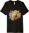 Highland Cow Leopard Cheetah Print Scotland Trendy Flowers Premium Apparel Streetwear Style Hot Right Now