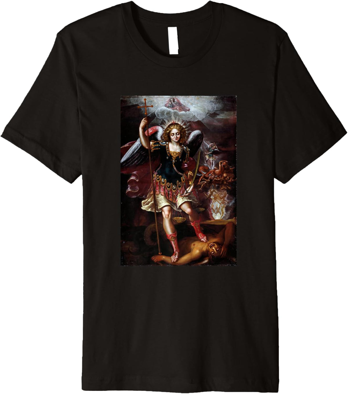Archangel Michael Painting Miguel Arcangel Saint Michael Premium Apparel | Everyday Casual Wear