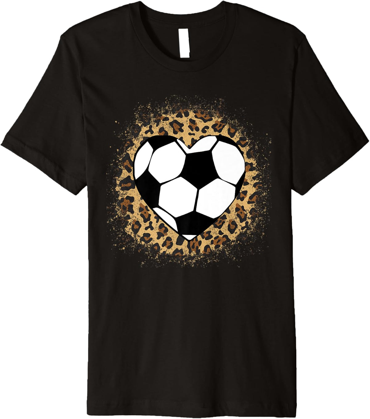 Soccer Heart Ball Print Cheetah Soccer Lover Women Girls Premium Apparel Viral TikTok Find Best Seller Look
