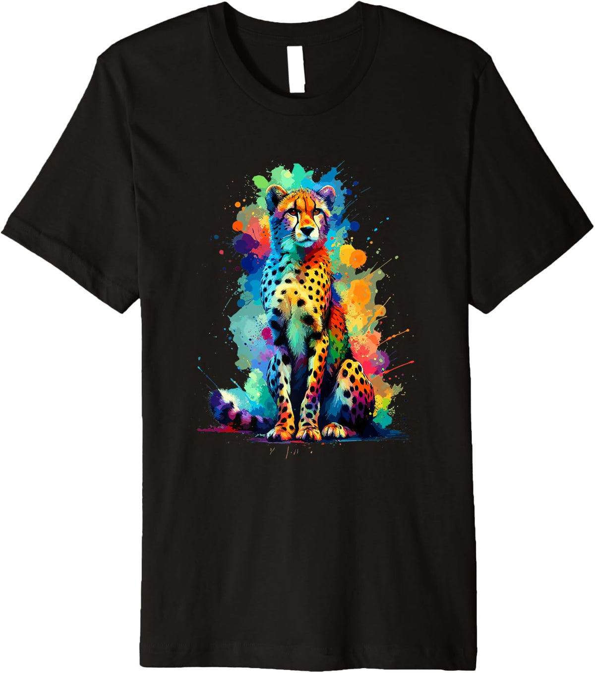 Splash Art Cheetah Lover Wildlife Safari Zoo Cheetahs Premium Apparel Streetwear Style Fan Favorite