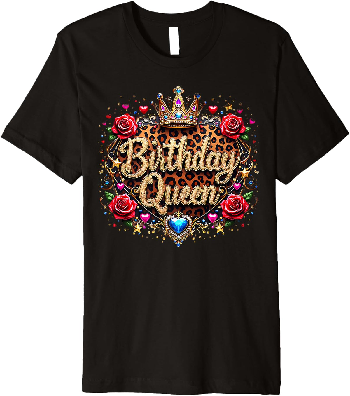 Leopard Birthday Queen Crown Cheetah Animal Print Sexy Women Premium Apparel Trending US Hot Right Now