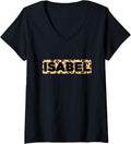 Funny Isabel Leopard Print Personalized Name Isabel V Neck Apparel Trending US Everyday Wear
