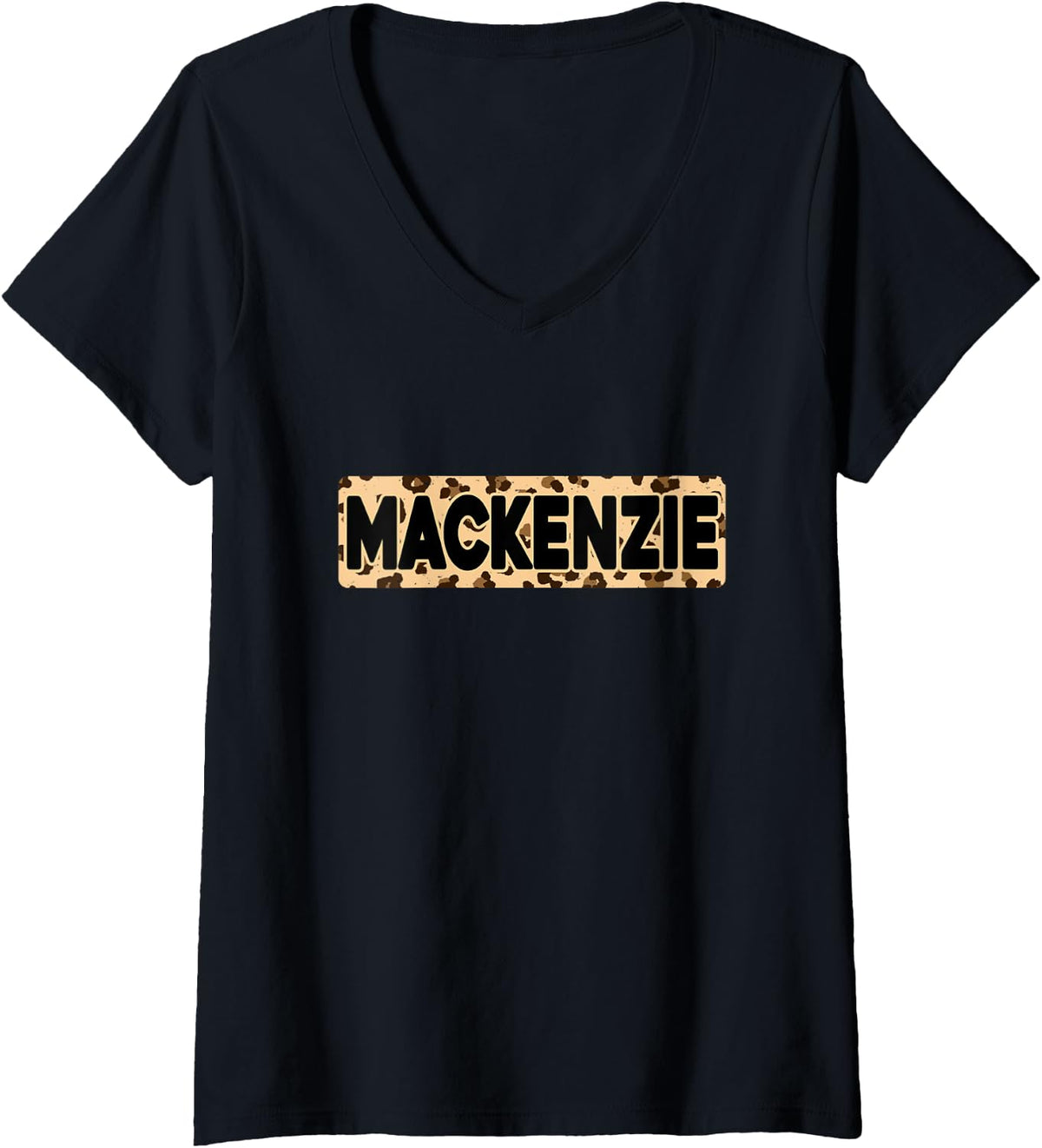 Funny Mackenzie Leopard Print Personalized Name Mackenzie V Neck Apparel Premium Print Everyday Wear