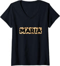 Funny Maria Leopard Print Personalized Name Maria V Neck Apparel Trending US Everyday Wear