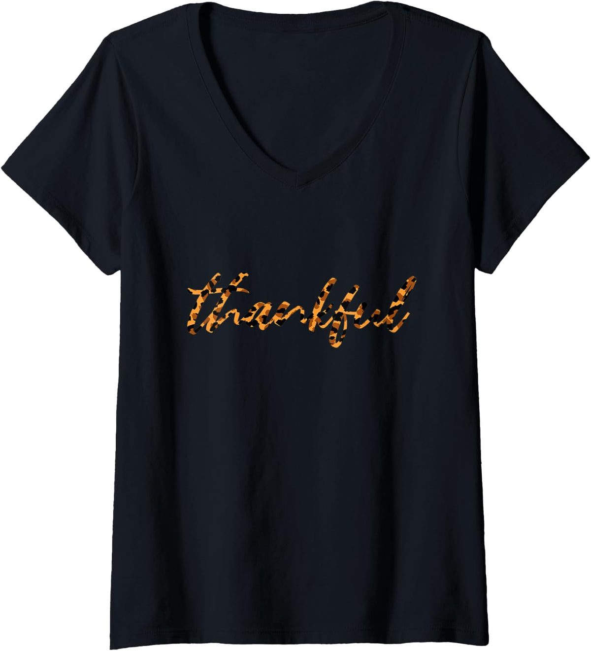 Womens Thankful Thanksgiving Cheetah Leopard Mother s Thankful V Neck Apparel Viral TikTok Find Best Seller Look