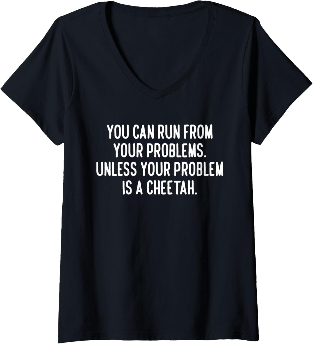 Womens You Can t Run From A Cheetah Fastest Cat Cheetah V Neck Apparel Viral TikTok Find Fan Favorite
