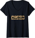 Funny Allison Leopard Print Personalized Name Allison V Neck Apparel Trending US Fan Favorite