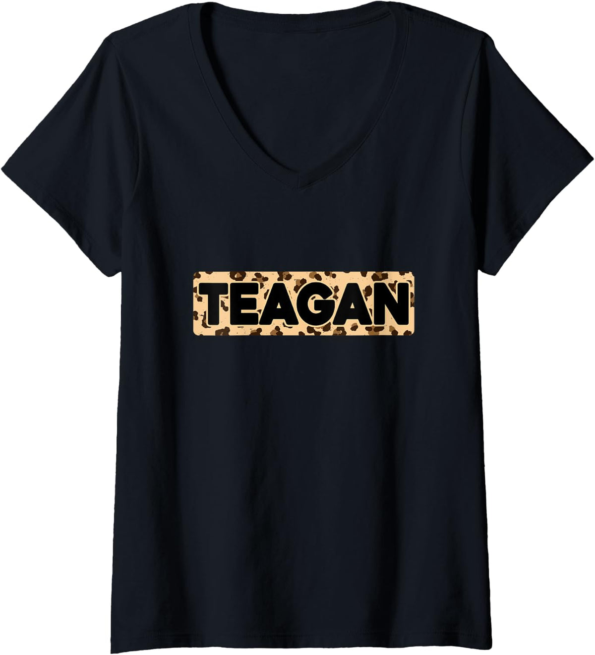 Funny Teagan Leopard Print Personalized Name Teagan V Neck Apparel Comfort Fit Fan Favorite