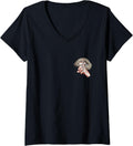 Womens Shhh Shut the Fuk Up Left Chest Print Funny Leopard Lips Gag V Neck Apparel Comfort Fit Best Seller Look