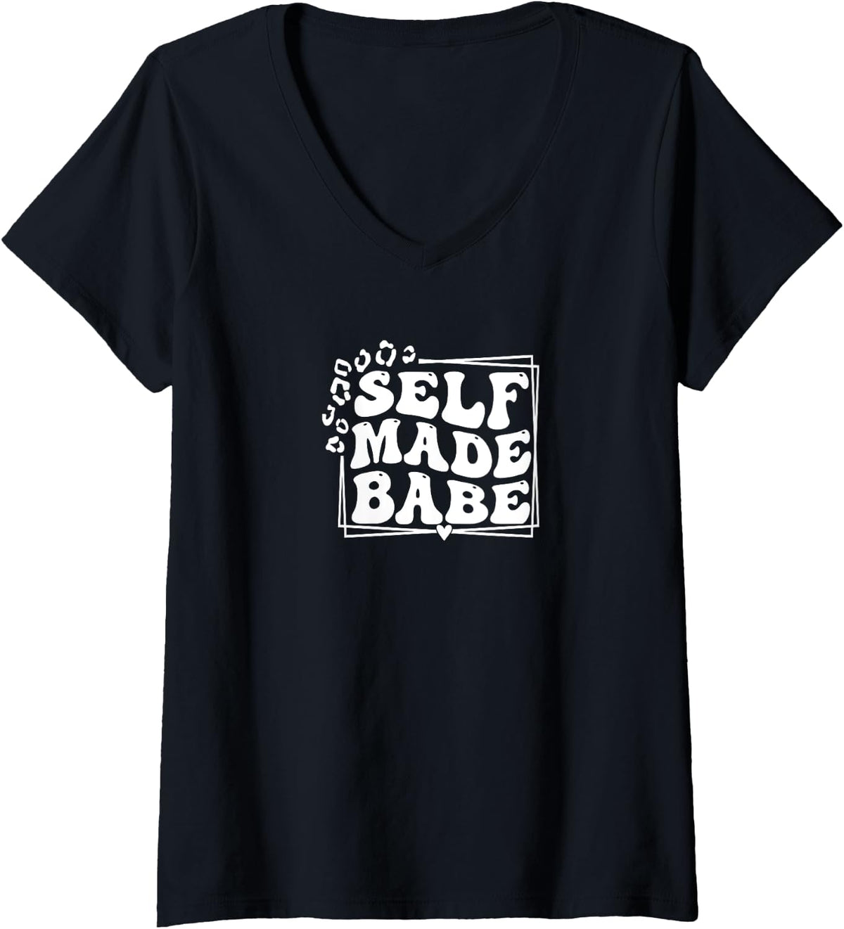 Self Made Babe Retro Test Cheetah Print V Neck Apparel Viral TikTok Find Gift Ready