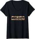 Funny Melody Leopard Print Personalized Name Melody V Neck Apparel Premium Print Fan Favorite