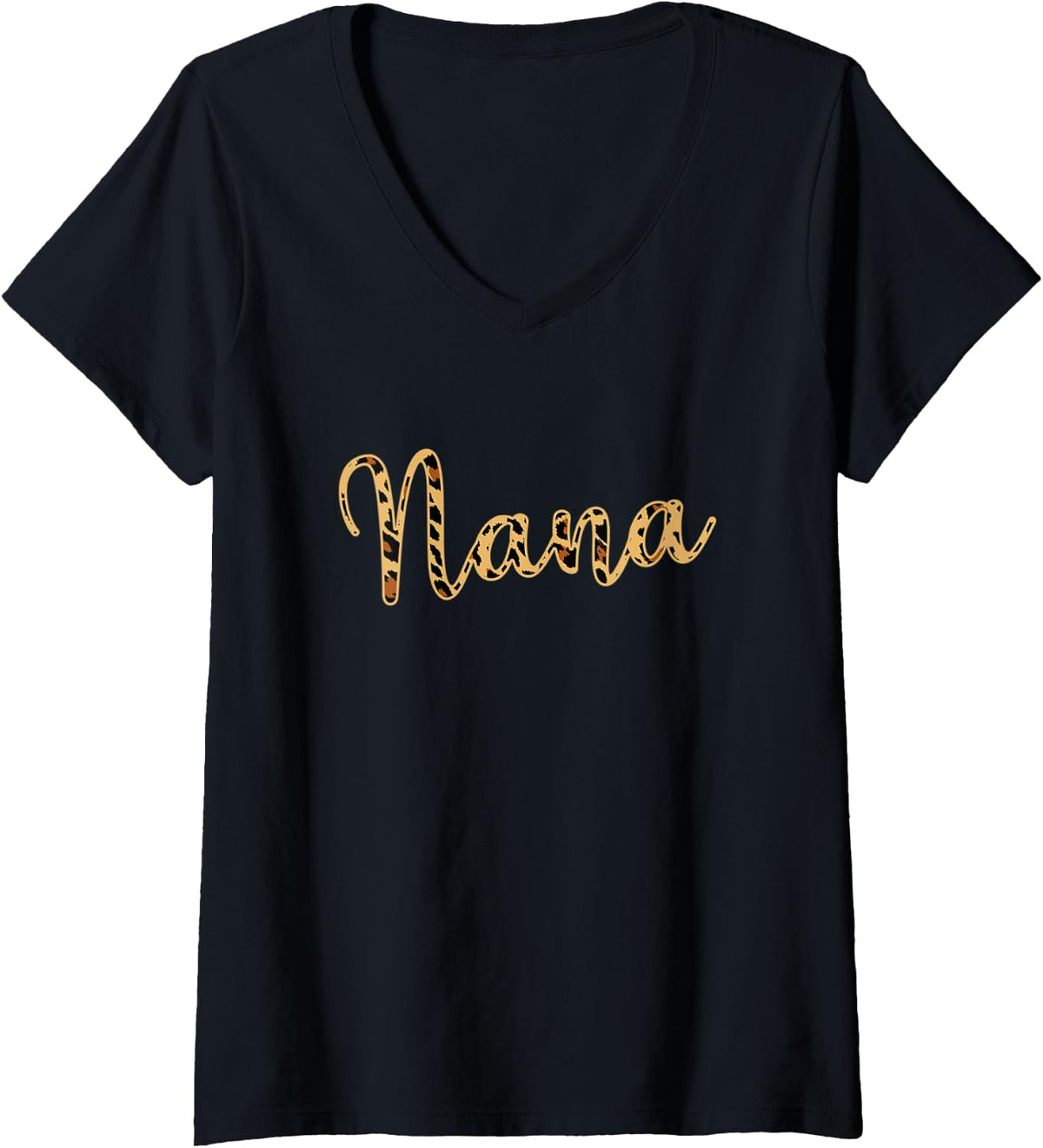 Womens Leopard Print Nana Cute Simple Cheetah Mother s Day Gift V Neck Apparel Viral TikTok Find Fan Favorite