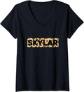Funny Skylar Leopard Print Personalized Name Skylar V Neck Apparel Trending US Hot Right Now
