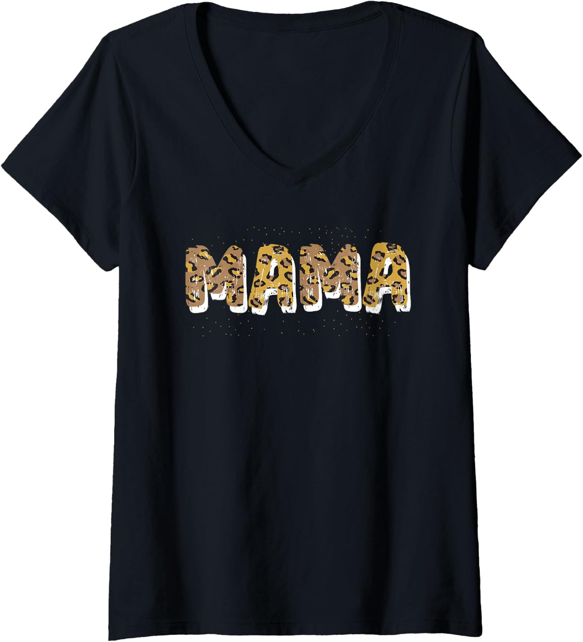 Womens Mama Leopard Cheetah Print Shirt Vintage Mother s Day Mom V Neck T Shirt Streetwear Style Fan Favorite