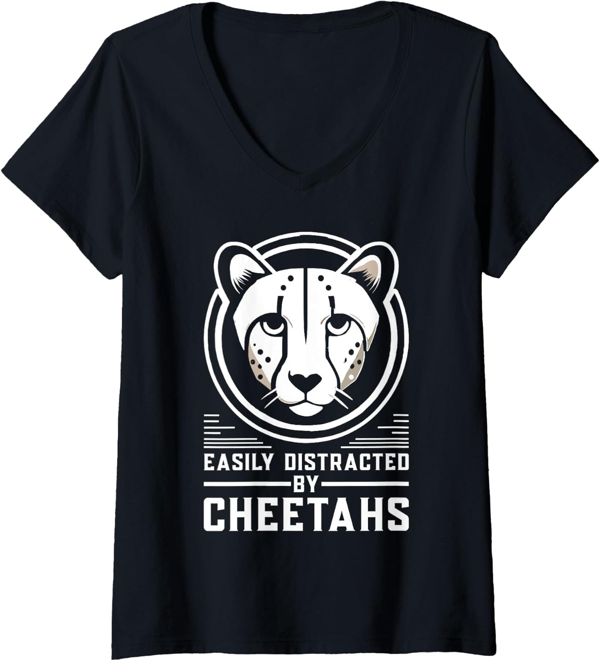 Womens Wild Cat Safari Cheetah Leopard Wildlife V Neck Apparel Viral TikTok Find Everyday Wear