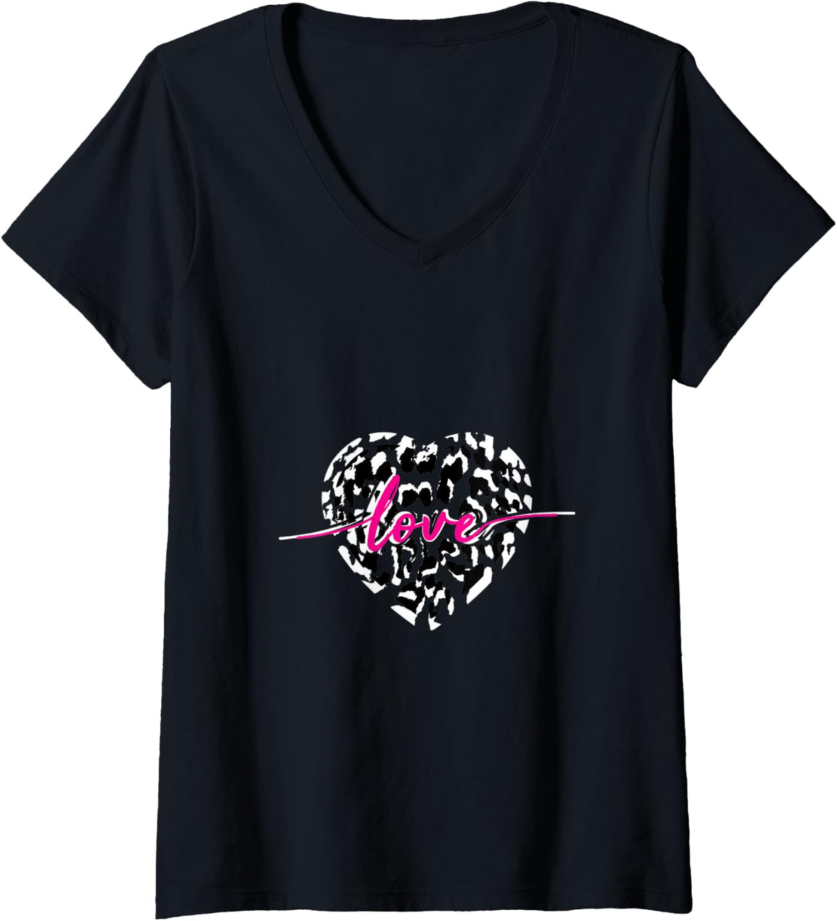 Womens Super Cute Cheetah Leopard Print Design Pattern V Neck Apparel Comfort Fit Hot Right Now