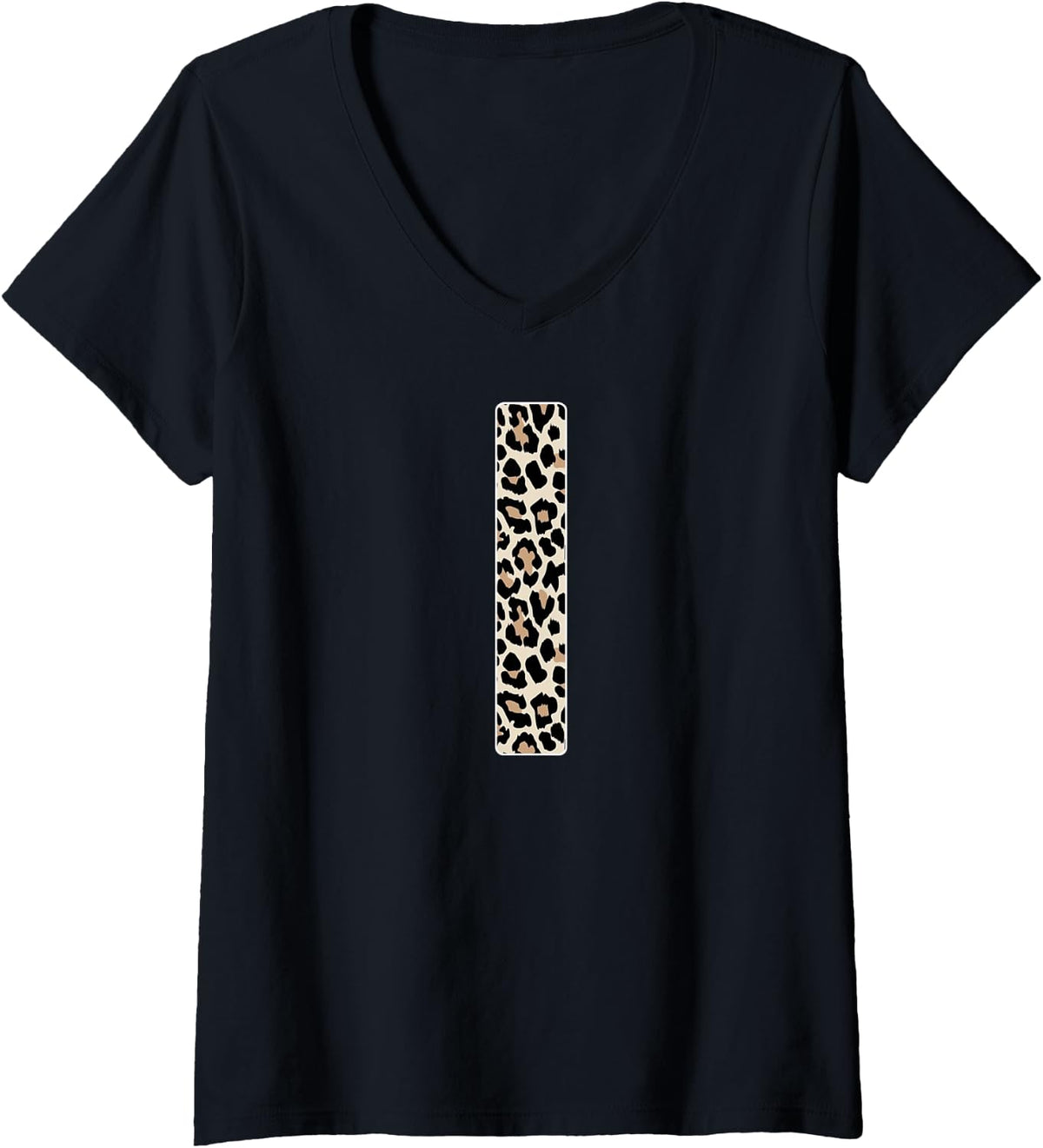 Womens Leopard Print Cheetah Print Animal Print Letter I Cat V Neck Apparel Streetwear Style Everyday Wear