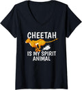 Womens Cheetah Is My Spirit Animal Fastest Cat Cheetah V Neck Apparel Streetwear Style Best Seller Look