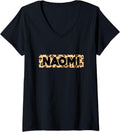 Funny Naomi Leopard Print Personalized Name Naomi V Neck Apparel Comfort Fit Gift Ready