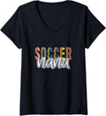 Womens Soccer NANA Leopard Cheetah Print Retro Trendy Cute V Neck Apparel Premium Print US Top Pick