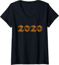 Womens Cheetah Leopard Print 2020 Shirt New Years Eve Party Tops V Neck T Shirt Trending US Everyday Wear