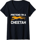 Womens Cute Cheetah For Men Women African Safari Wildlife Zookeeper V Neck Apparel Premium Print US Top Pick