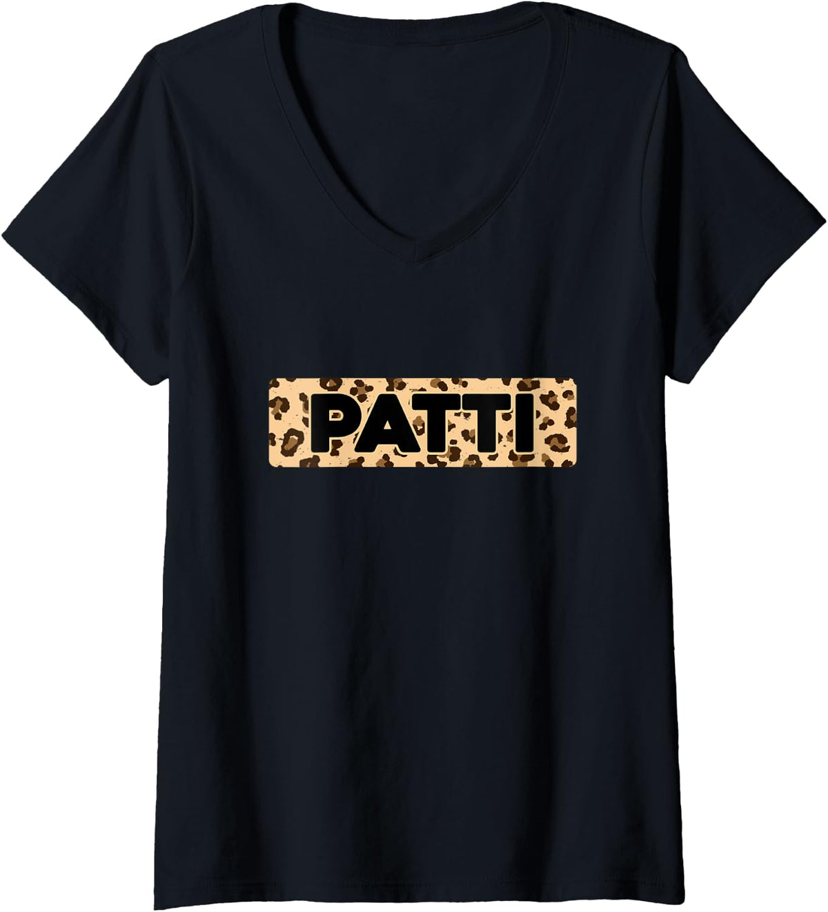 Funny Patti Leopard Print Personalized Name Patti V Neck Apparel Streetwear Style Everyday Wear