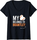Womens My Heart Belongs To Michael Brantley V-Neck Apparel | Viral Streetwear Style
