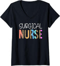 Womens Surgical Nurse Bohemian Cheetah Leopard Print Pattern V Neck Apparel Premium Print Gift Ready