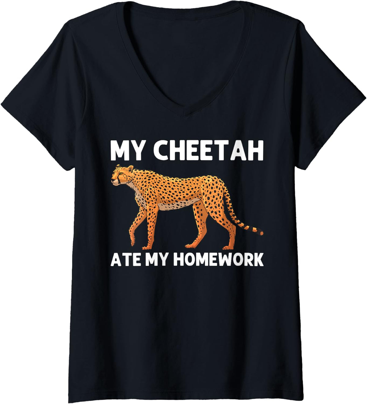 Womens Cool Cheetah Design For Kids Boys Cat Animal Cheetah Lover V Neck Apparel Viral TikTok Find Fan Favorite