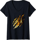 Womens Cheetah Face Print Leopard Fierce Animal Women Men Safari V Neck Apparel Premium Print Fan Favorite
