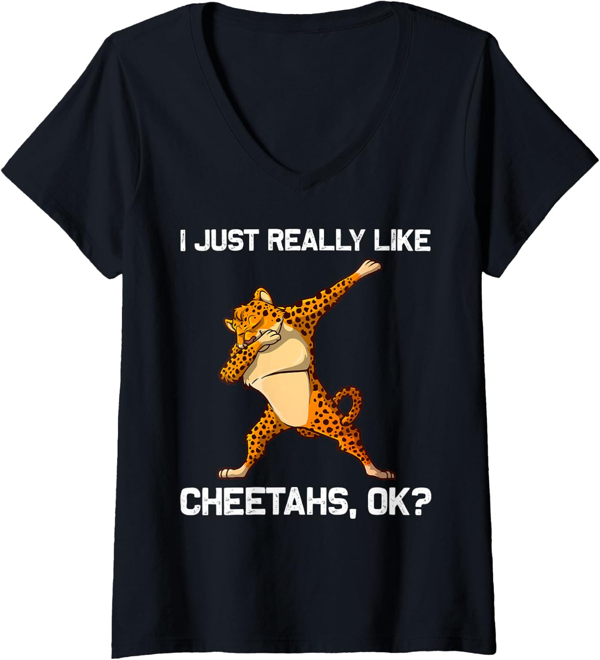 Womens Cool Cheetah For Men Women African Safari Wildlife Animal V Neck Apparel Premium Print Fan Favorite