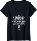 Womens Stressed Blessed and Michael Kopech Obsessed V-Neck Apparel | Everyday Casual Wear