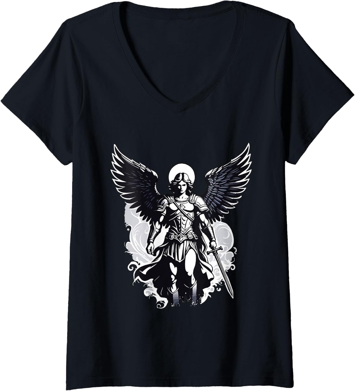 Womens Christian Archangel Saint Michael V-Neck Apparel | US Best Seller