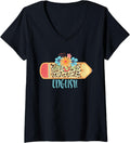 Womens ENGLISH TEACHER Cute Trendy Pencil Leopard Cheetah Print V Neck Apparel Viral TikTok Find Fan Favorite