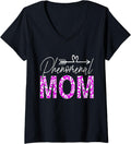 Womens Phenomenal Mom Mothers Day 2023 Pink Leopard Print Cheetah V Neck Apparel Comfort Fit Best Seller Look