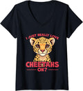 Womens I Just Really Love Cheetahs Ok Cheetah Lover Cheetah Kids V Neck Apparel Streetwear Style Fan Favorite