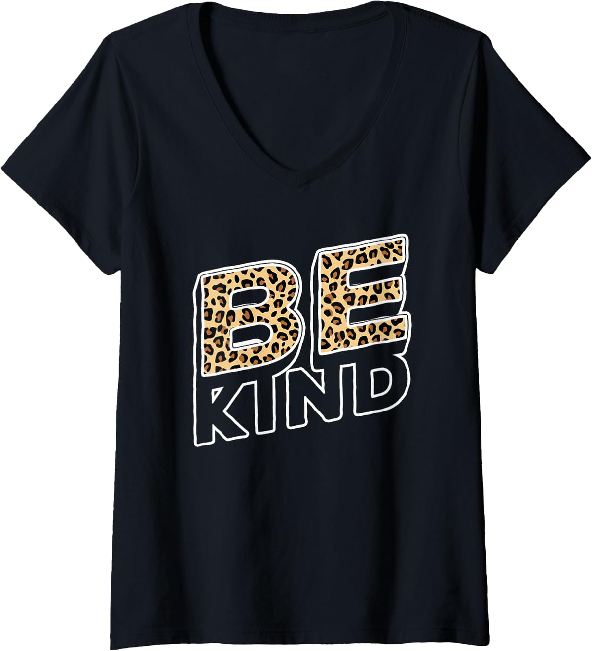 Be Kind Leopard Print Cheetah Kindness V Neck Apparel Streetwear Style Hot Right Now