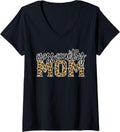Womens Cross Country Mom Leopard Print Womens Cheetah Proud Mother V Neck Apparel Comfort Fit Fan Favorite