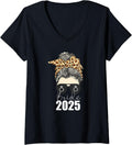Womens Bride 2025 Messy Bun Engagement Leopard Cheetah V Neck Apparel Trending US Gift Ready