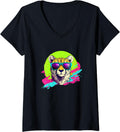 Womens Funny Retro Vintage 80s Mens Womens Cheetah Lover V Neck Apparel Streetwear Style Fan Favorite
