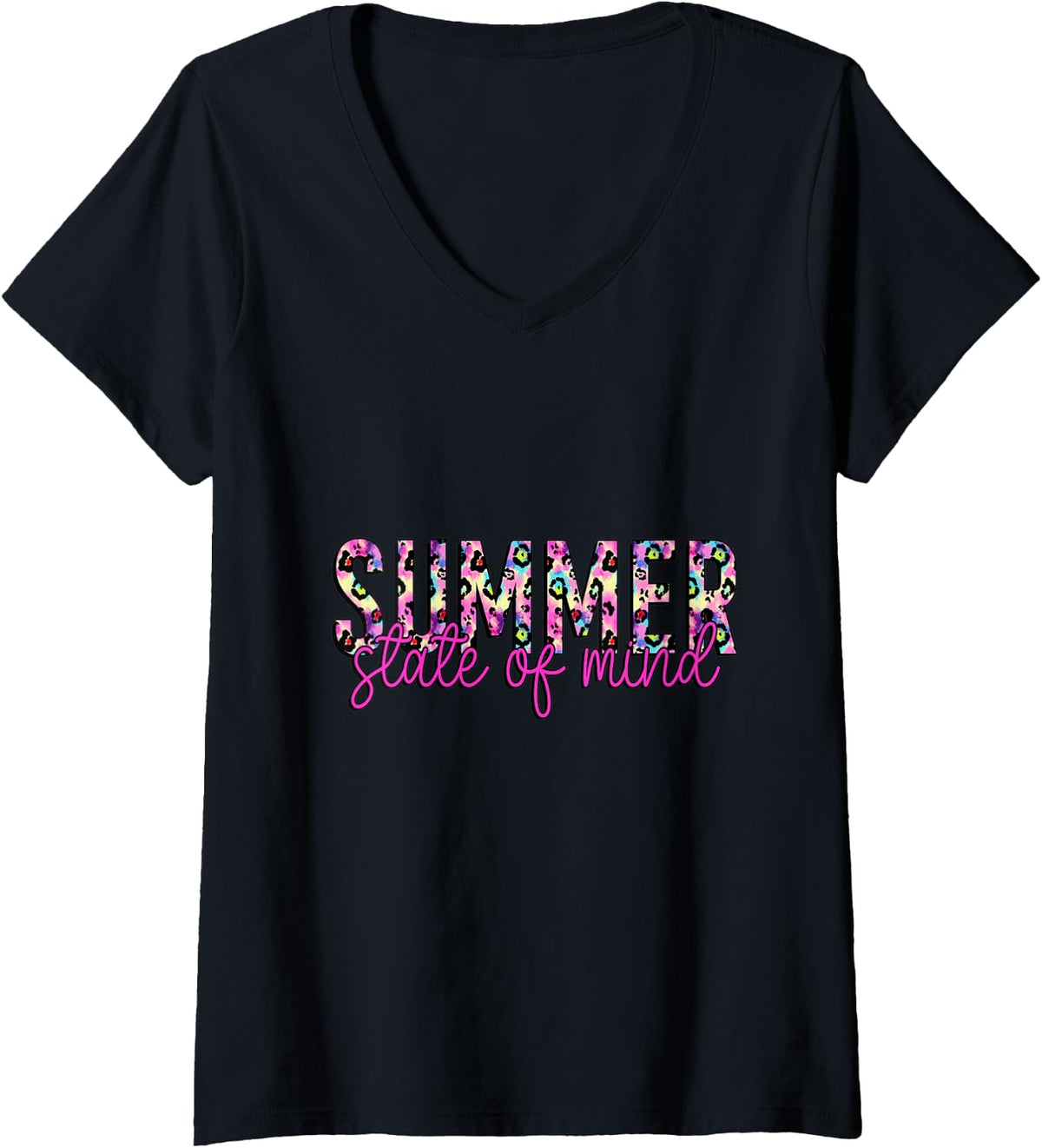 Womens Summer State of Mind Cheetah Print V Neck Apparel Viral TikTok Find Best Seller Look