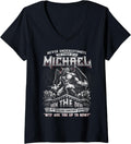 Womens Michael Tee - Never Underestimate The Power Of A Michael V-Neck T-Shirt | Premium Quality